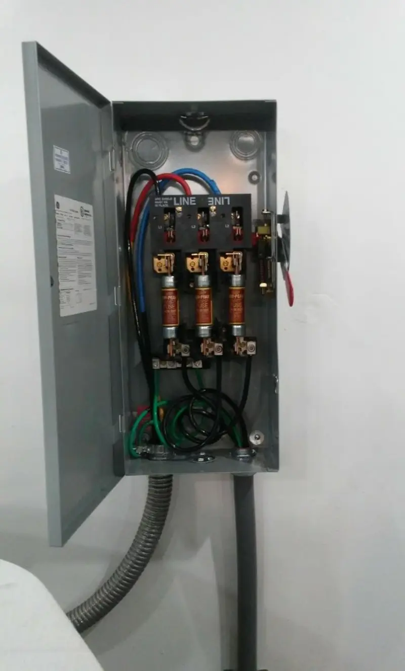 Three-phase disconnect switch installed for Electrical Wiring & Rewiring in New Scotland